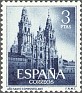 Spain 1953 Compostela Holy Year 3 Ptas Azul Edifil 1131. Spain 1953 Edifil 1131 Catedral Santiago. Subida por susofe